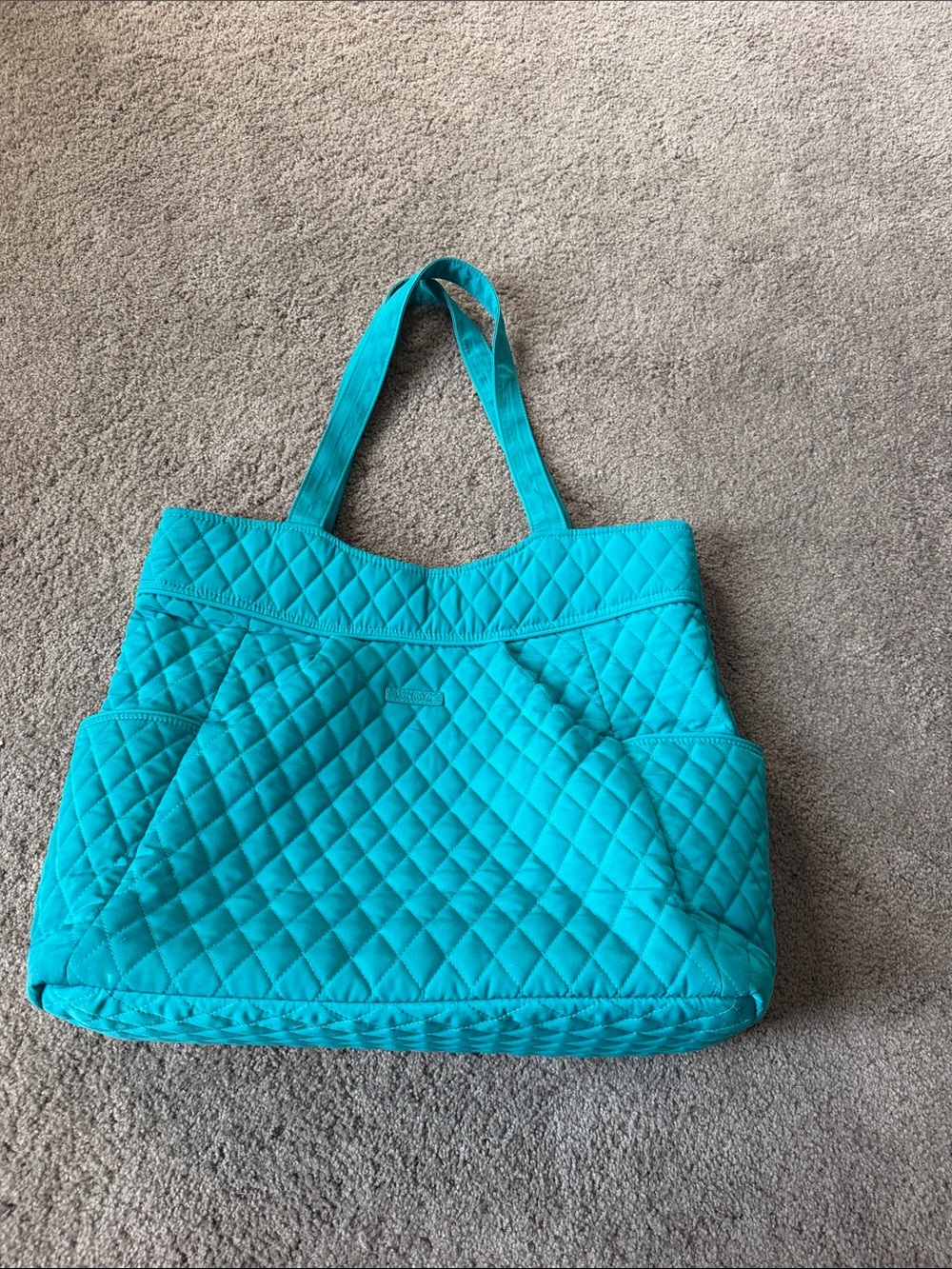 Vera Bradley Quilted Teal Tote Bag